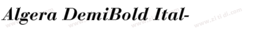 Algera DemiBold Ital字体转换